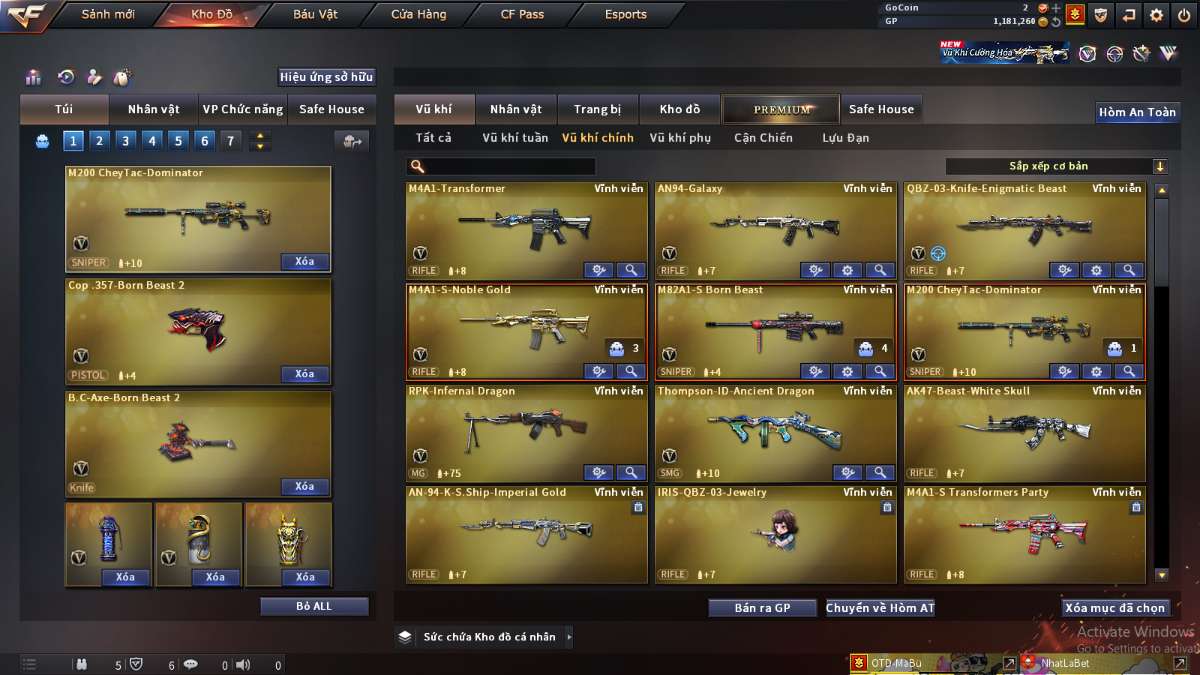 shop acc cf uy tin gia re